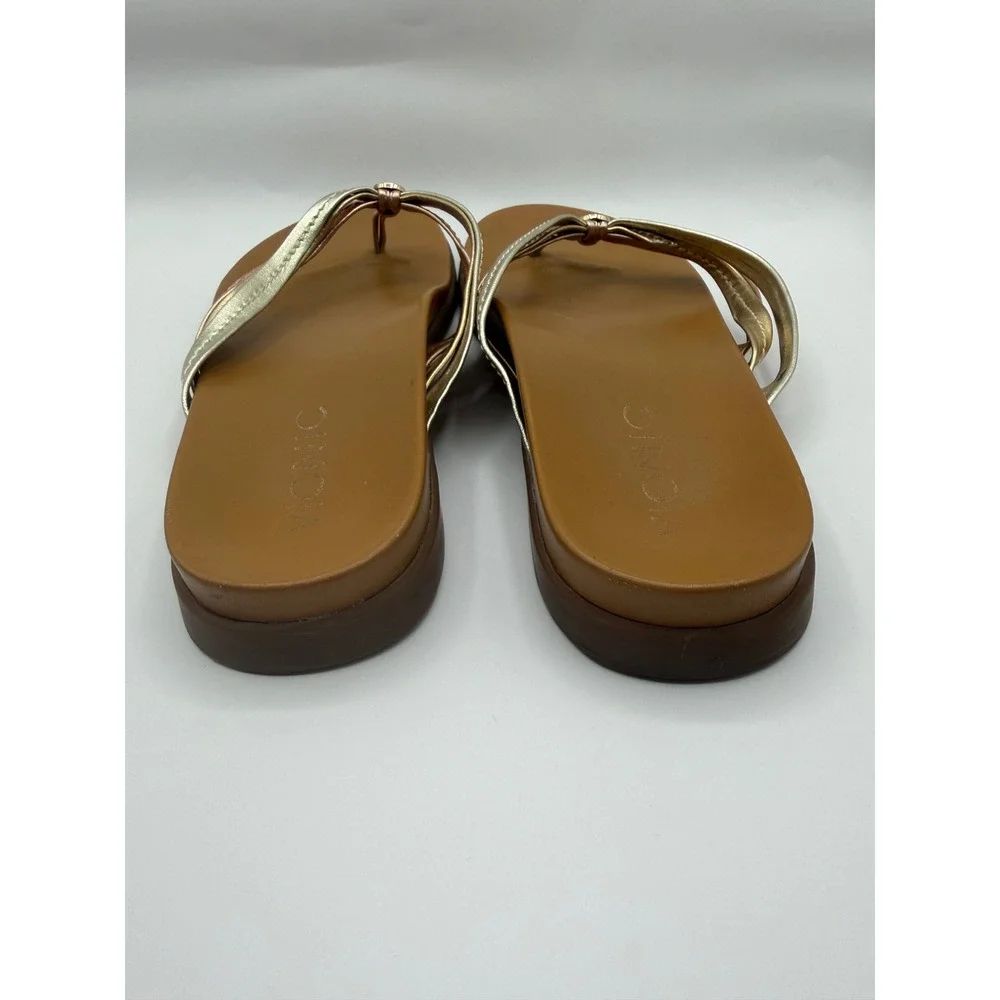 Vionic Palm Catalina Thong Sandals Womens 9M Metallic Gold Rose‎ Gold Flip Flop